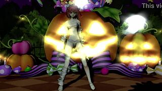 happy halloween dance with ibaraken and kasen in mmd
