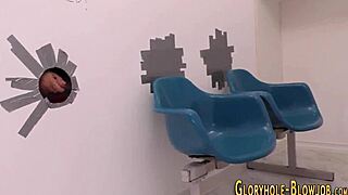 Busty Teen 18+ Redhead Sucks BBC at Gloryhole