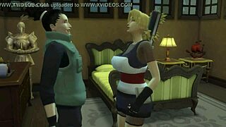 तेमारी पति शिकामारू के सामने जोर से गैंड चुदवाती है