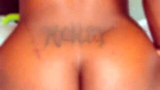 Ebony Girlfriend Creams On Huge Dildo In Homemade Reality