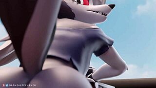 loona from helluva boss is riding that furry ass in pov style, anime fun