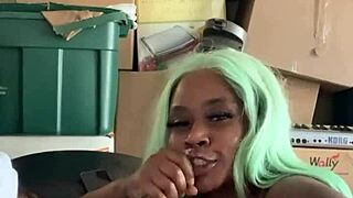 neighbor helped me move and i paid with deepthroat on big black cock