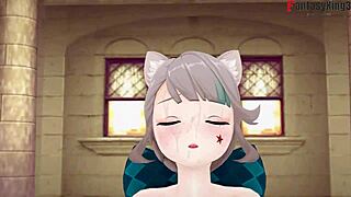 Lynette engages in intimate scenes and oral acts in Genshin Impact. 😊