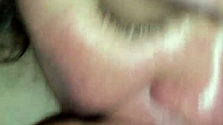 Deepthroat and swallow session with intense oral action