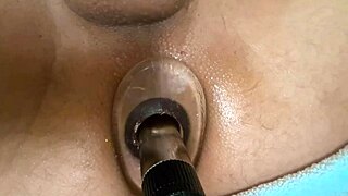 Close Up Tunnel Anal With Vibrator And Dildo