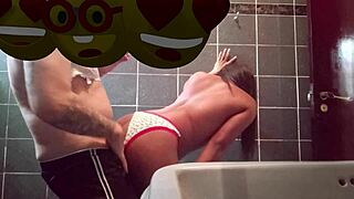 daddy takes me to bathroom for anal fun 😏💦