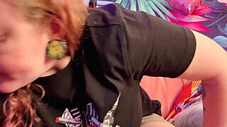 Monster dildo and fatty get naughty in this HD video