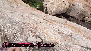 Blonde milf convinced by black brothers for double penetration action  