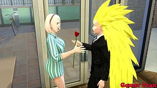 Hinata meets sakura and they have drinks with friends at the table