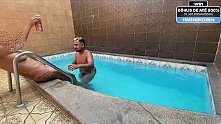 Piscininha With Lover on Stairs Gets Dick Thrust