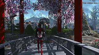 in fallout 4, this brunette shows off her slutty fashion outfit