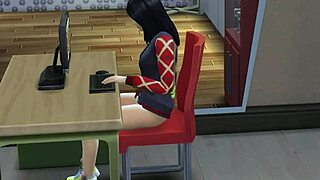 girl masturbating while watching porn, it's so hot