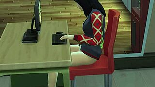 girl masturbating while watching porn, it's so hot