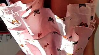 Spying on stepsister leads to touching and sex