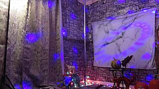 I danced with wife's pumpkin pussy costume on Halloween, it was so hot.