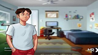 My friend dives into mature pussy in Summertime Saga episode 2-32.