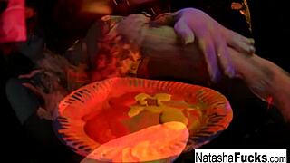 busty natasha nice black light shoot