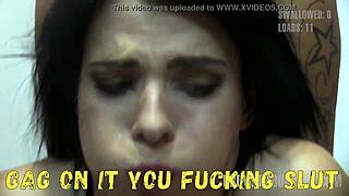 Elya Gokkun takes on a wild blowbang, choking on cum with every gag.