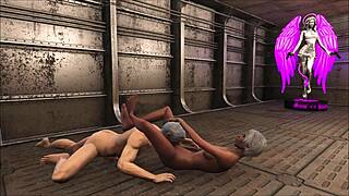 fallout 4 character gets anal fucked and blowjob in nuka world