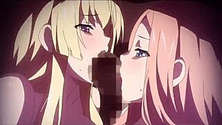 hentai kuroinu orgy with blowbang and bukkake feast 😍