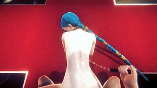 lol hentai - jinx in cosplay scene - japanese asian manga anime film game porn