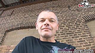 German woman from next door in real casting meeting