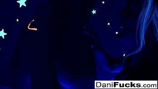 Hey, check out pornstar Dani teasing her wet pussy