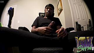 I SEE YOU Stroking Black Cock To Cumshot