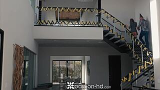 Kendall Kayden enjoys new year's fireworks by the fireplace on passion-hd