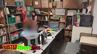 redhead teen 18+ slut naiomi mae gets her tight cunt pounded hard in office chaos