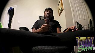 I SEE YOU Stroking Black Cock To Cumshot