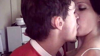 Young couple enjoys intimate moments together in their relationship