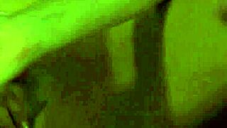 Lesbian mistress licks slave's big ass.