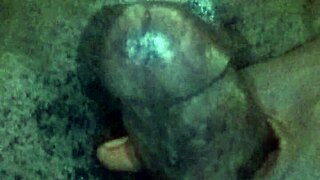 Showing off my big black cock in action