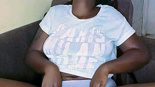 Black Babe Intensely Teasing Her Pussy With Masturbation And Fingering