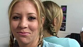 Leah with braces rides two black cocks and gets facial?