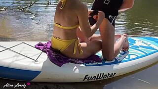 hey, isn't it a perfect sunny day to bang my stepsister during a river walk outdoors?