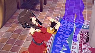 Konosuba hentai - megumin gets hard sex handjob blowjob and creampie?