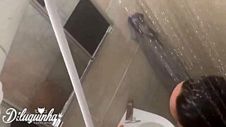 Caught the teen taking a bath