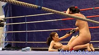 Hey, wanna see busty babes wrestle naked in ring?