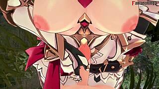 noelle gives a pov blowjob in genshin impact