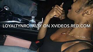 Loyaltynroyalty squirts on black cock outdoors for creampie.