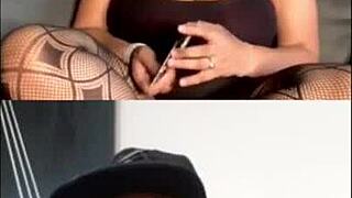 a man gets cum on his feet in this fetish video