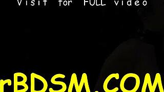 Spicy brunette hottie masturbates with toys while playing with her milk jugs in bdsm session