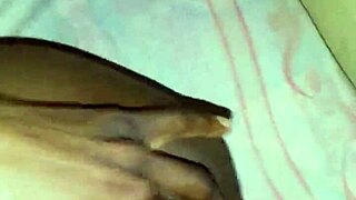 fingering alone on bed during vacation 😏