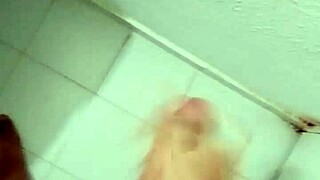 Masturbating in the Bathroom Leads to Cumshot