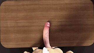 Is that huge white dick on the desk?