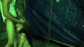 Pregnant teen Anya Olsen's only choice is rough outdoor public sex.