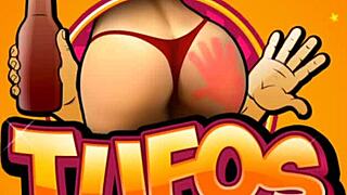 the nerd surprises the hot milf in the bathroom for some erotic fun