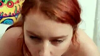 Wow, stunning redhead teen with amazing tits, look at her!